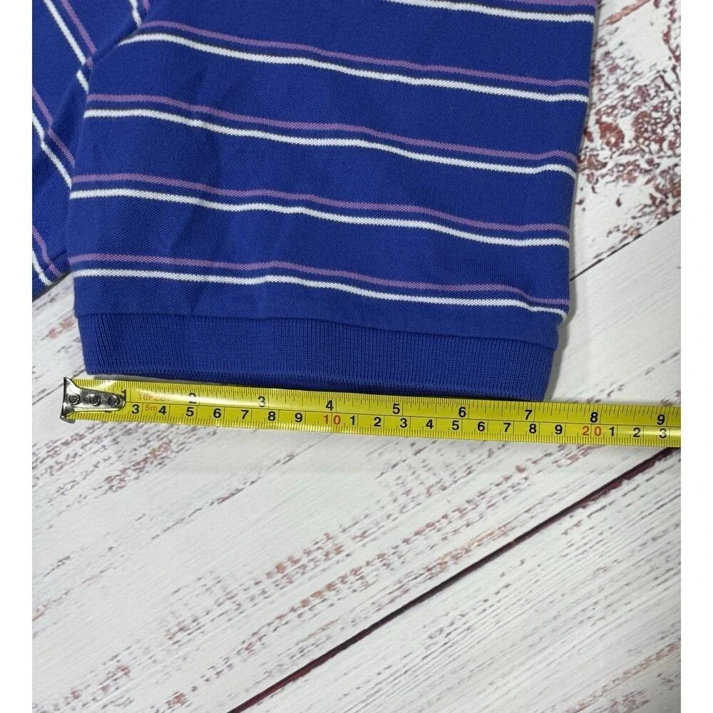 Polo Golf Ralph Lauren Performance Polo Shirt Men's Size XL Blue Striped Wicking